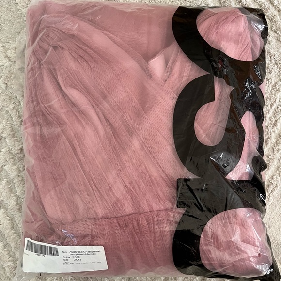 NWT ASOS Cami Tulle Maxi Rose - Picture 4 of 4